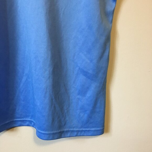 Retro Avia Slinky Sealish Sky Blue V-Neck Workout Tee - Picture 8 of 16